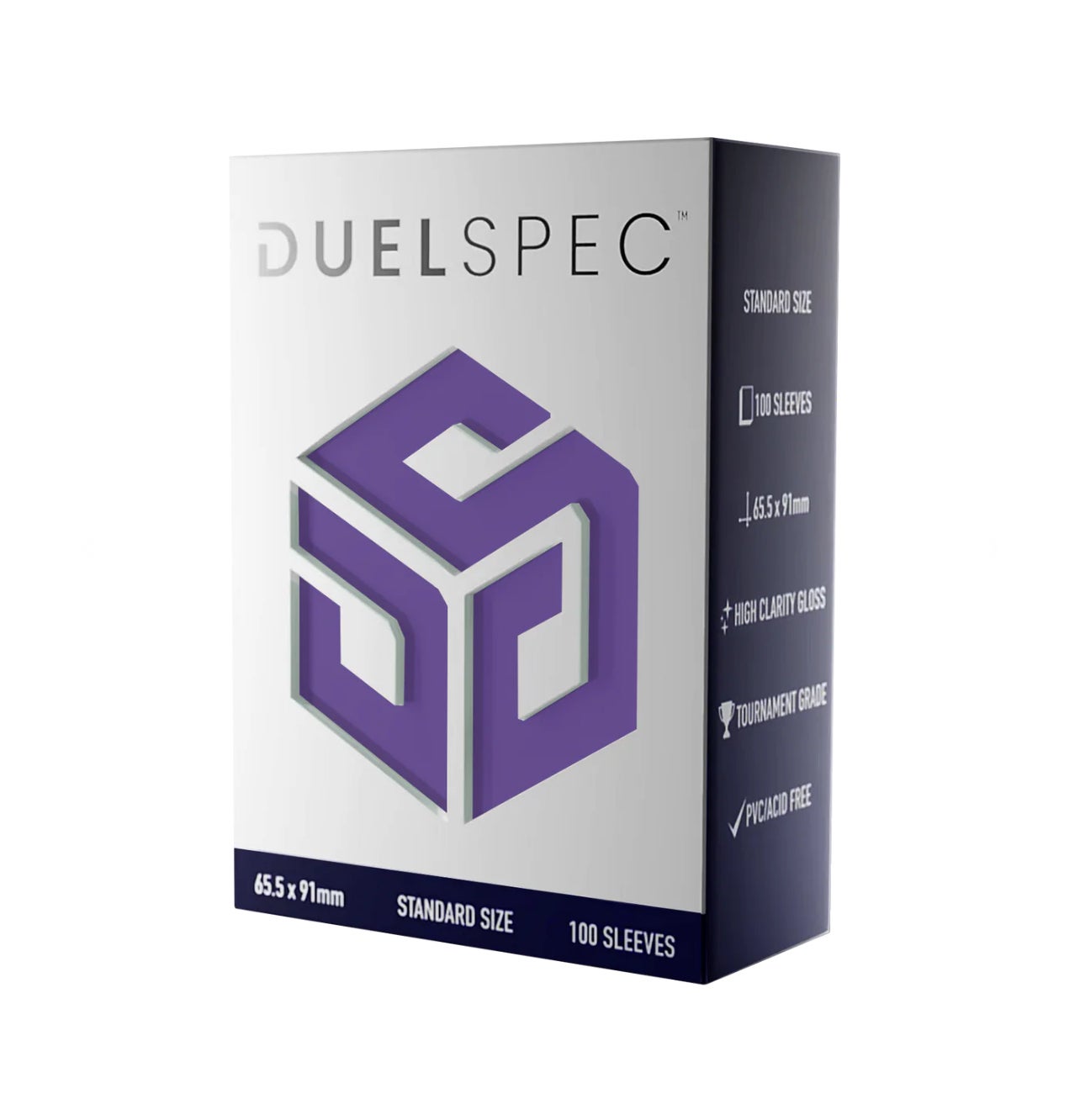duelspec card sleeves DuelSpec™ (DS100) With a clear glossy front and a blue textured back DuelSpec HALO Holo Art Sleeves